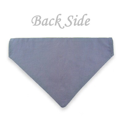 Dog Bandana with Bow Tie - "Gray Tuxedo with Gray Bow Tie" - Extra Small to Large Dog - Slide on Bandana - Over The Collar - AA - image4
